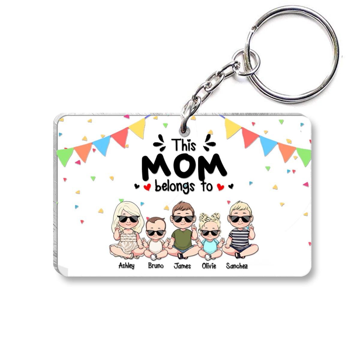 My Favorite People - Gift for grandpa, grandma, brother, sister, mom, dad, uncle, aunt - Personalized Keychain