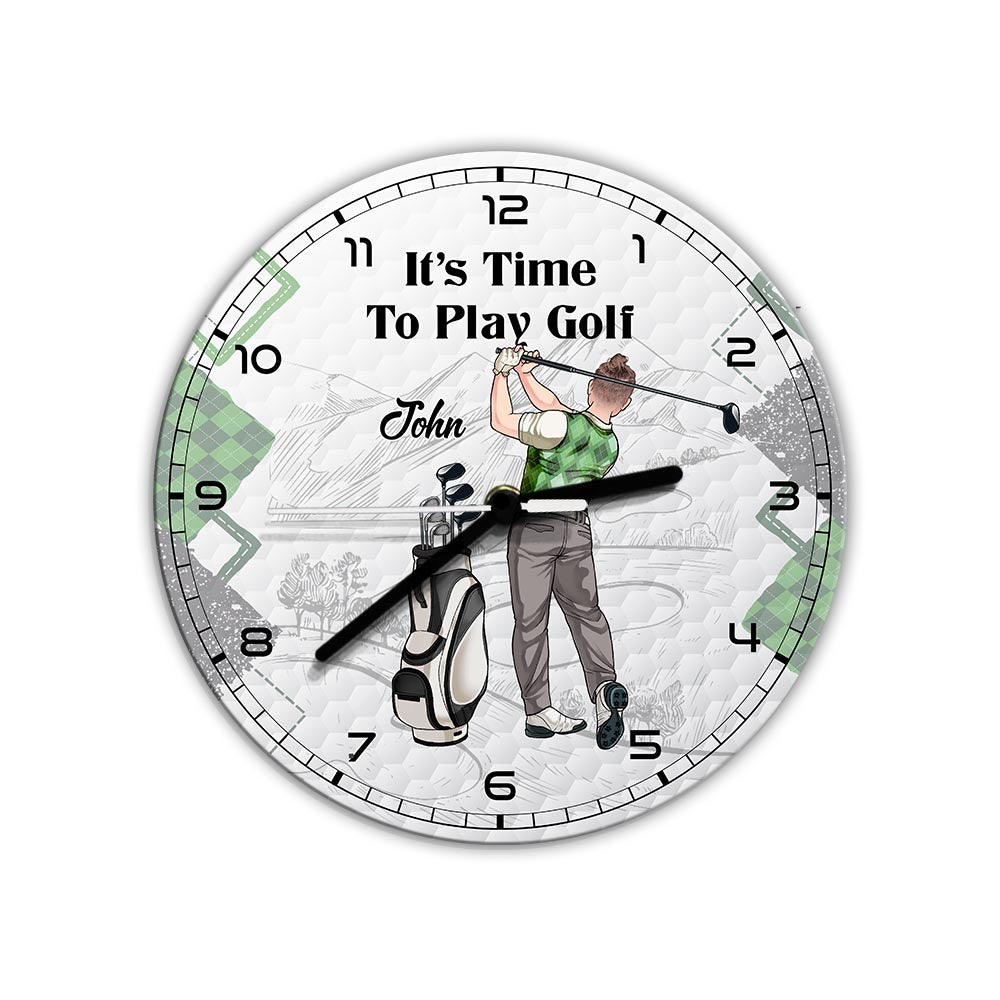Il y a toujours du temps pour le golf - Horloge murale de golf personnalisée