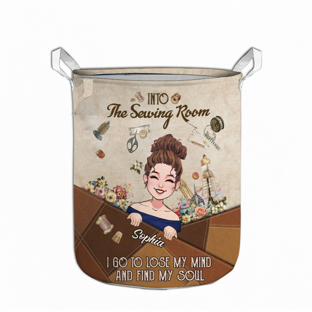 Et me voilà partie dans mon atelier de couture ! - Panier de rangement de couture personnalisé