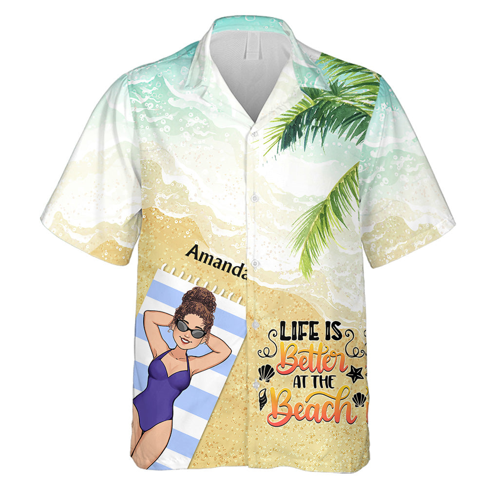 The Beach Is Calling And I Must Go - Sea Lover gift for friend, sister, girlfriend, wife, mom, brother, dad, husband, boyfriend - Personalized Hawaiian Shirt
