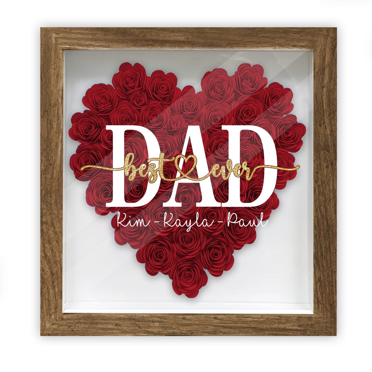 Meilleure maman du monde - Cadeau pour maman, grand-mère, grand-père, papa, tante, sœur - Boîte à fleurs personnalisée