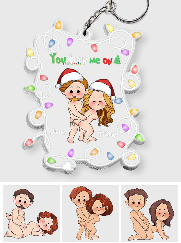 Tu m'excites - Porte-clés transparent personnalisé pour couple