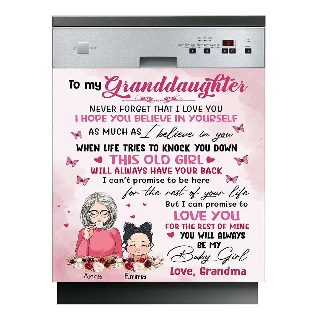 À ma petite-fille - Housse de lave-vaisselle personnalisée « Grand-mère »