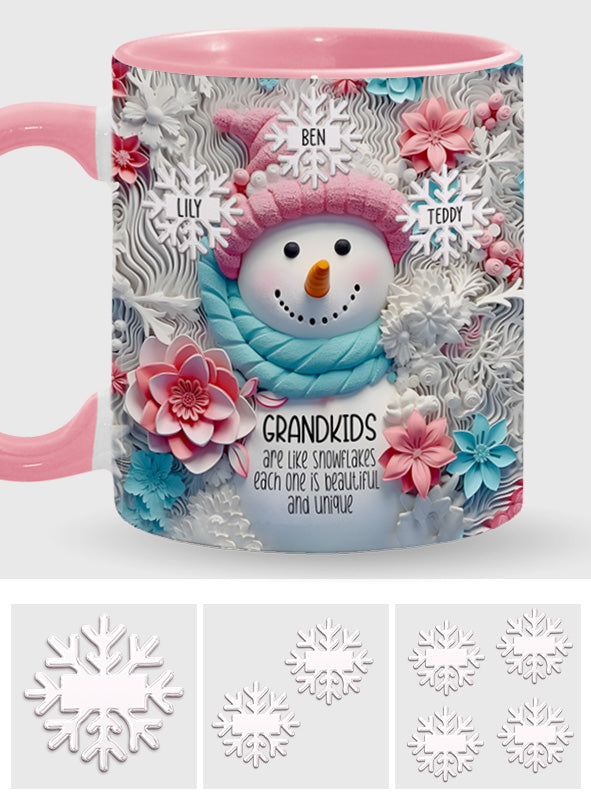 Les petits-enfants sont comme des flocons de neige - Cadeau pour grand-mère - Mug personnalisé