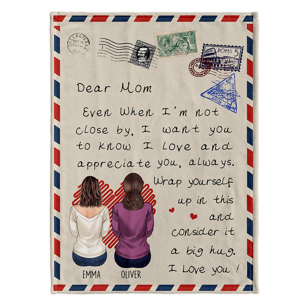 Dear Dad - Gift for dad, grandma, grandpa, mom, uncle, aunt, son, daughter, brother, sister, granddaughter, grandson, husband, wife, boyfriend, girlfriend, friend - Personalized Blanket