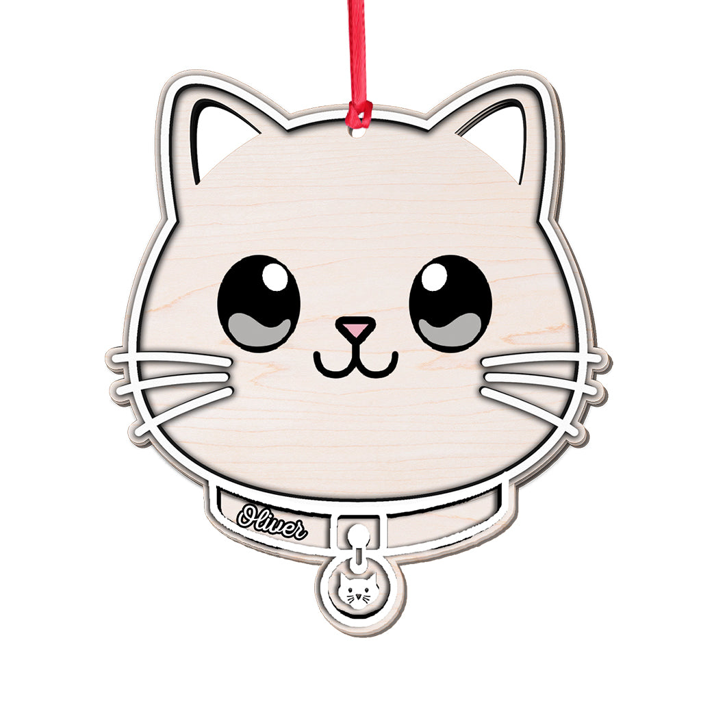 Noël Miaou - Ornement de Noël personnalisé pour chat