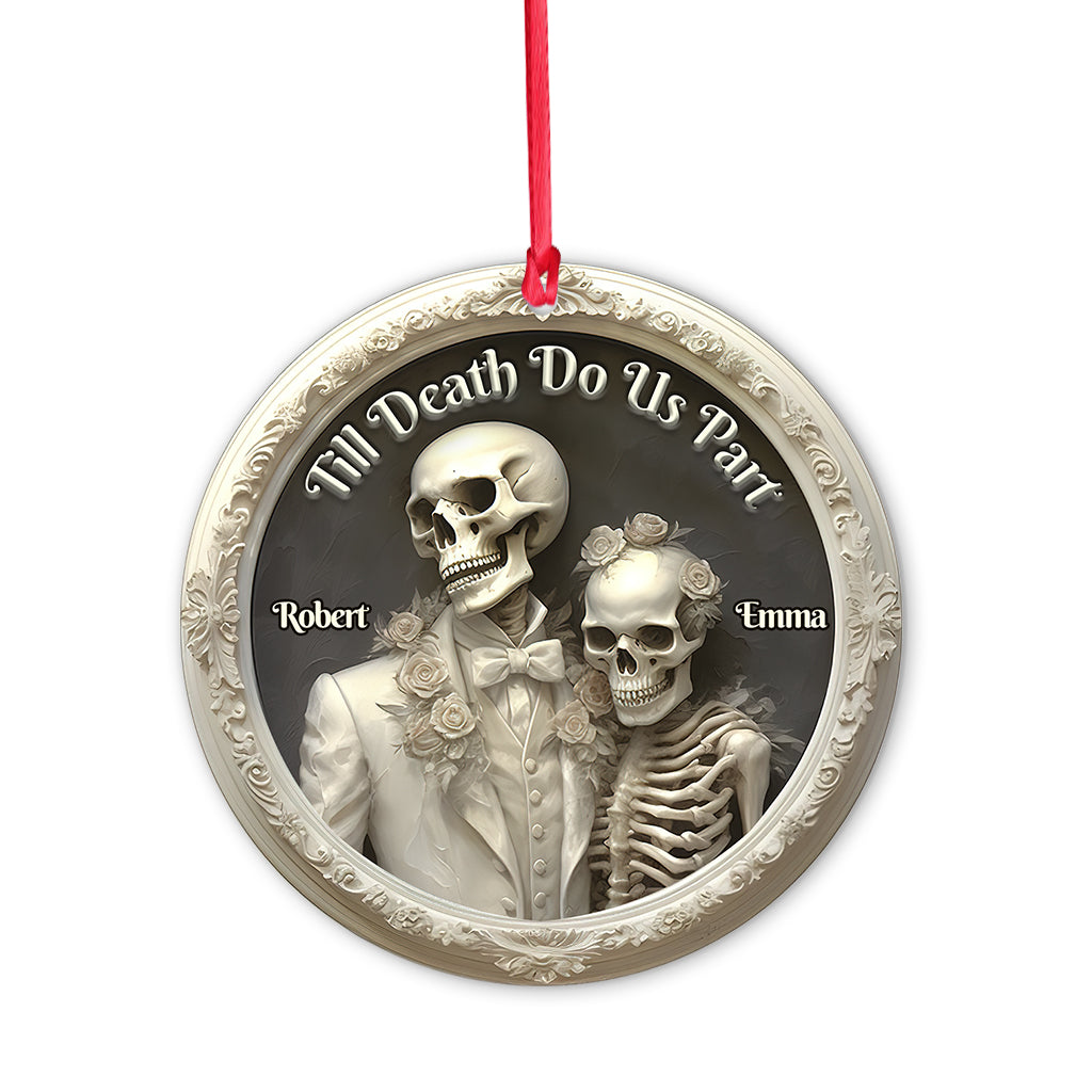 Jusqu'à ce que la mort nous sépare - Ornement de crâne personnalisé
