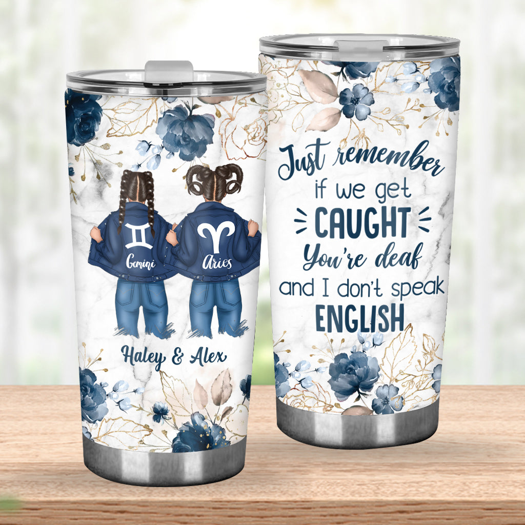 Gobelet isotherme Zodiac Denim Bestie - Cadeau horoscope pour une amie - Gobelet personnalisé