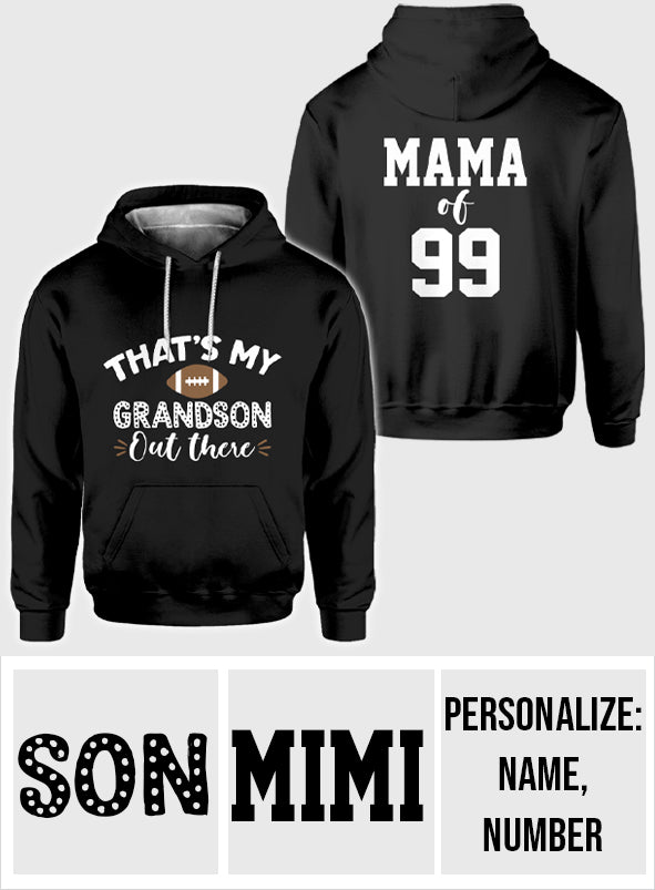 Maman, grand-mère, fière fan de foot - Cadeau football pour maman, grand-mère, épouse, elle - T-shirt personnalisé intégral