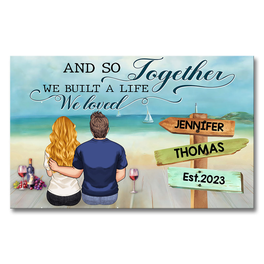 Together We Build The Life - Personalized Couple Canvas And Poster