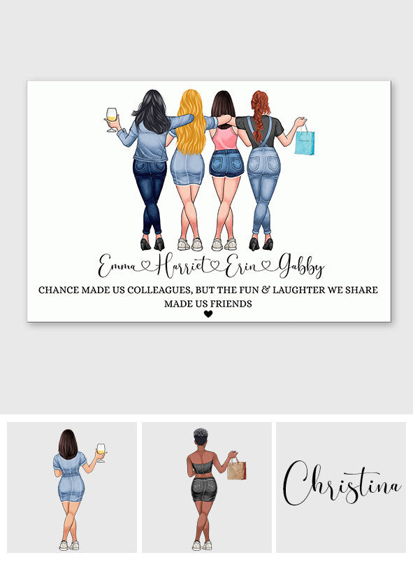 Le hasard nous a réunis collègues - Toile et affiche personnalisées pour collègues