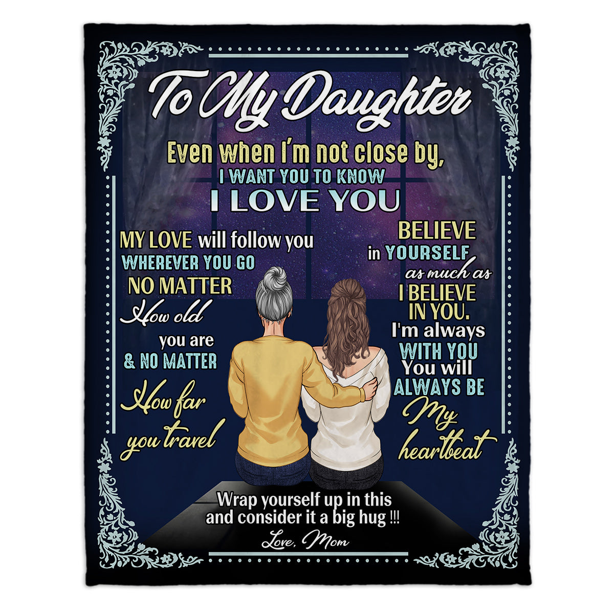 To My Daughter - Personalized Daughter Blanket
