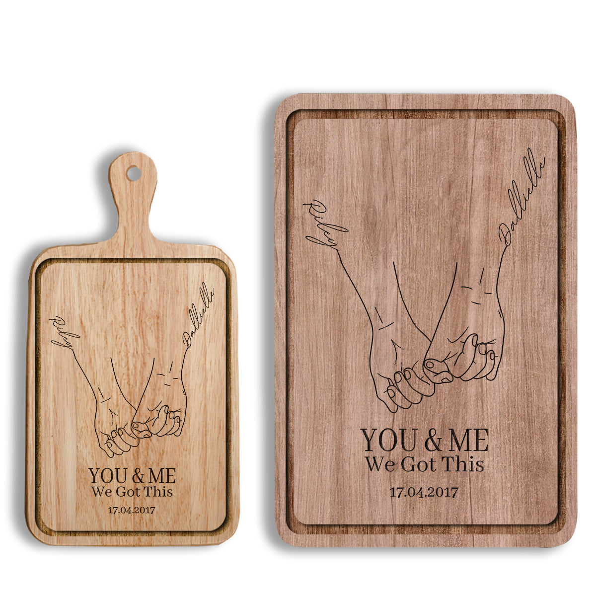 You & Me We Got This - Personalized Couple Cutting Board