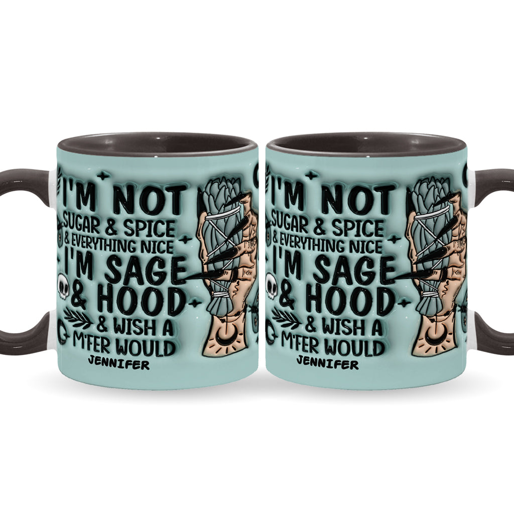 Je ne suis pas du sucre et des épices - Mug personnalisé à accent sorcière
