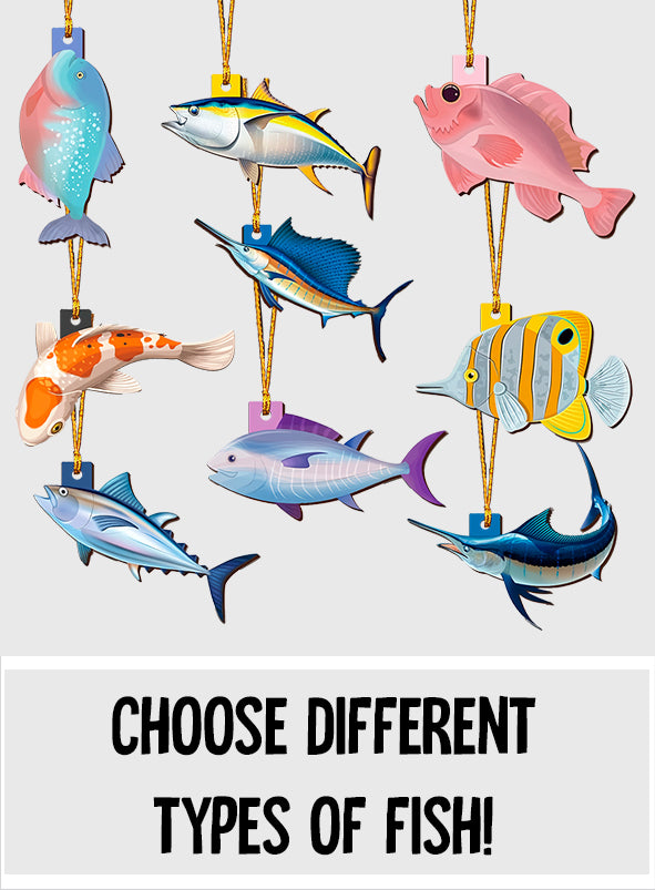 Types de poissons - Ornement de pêche personnalisé