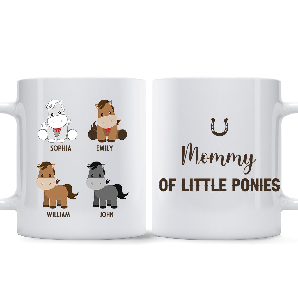 Les Petits Poneys de Papa - Cadeau sur le thème des chevaux pour papa, grand-père, mari, lui - Mug personnalisé
