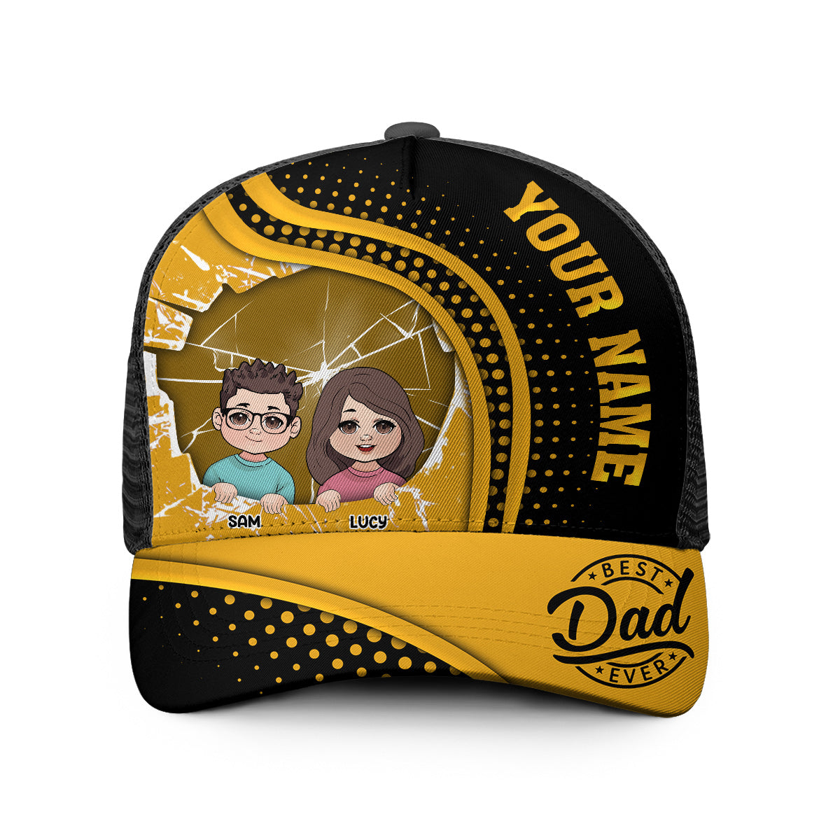 Best Dad Ever - Personalized Father Trucker Hat