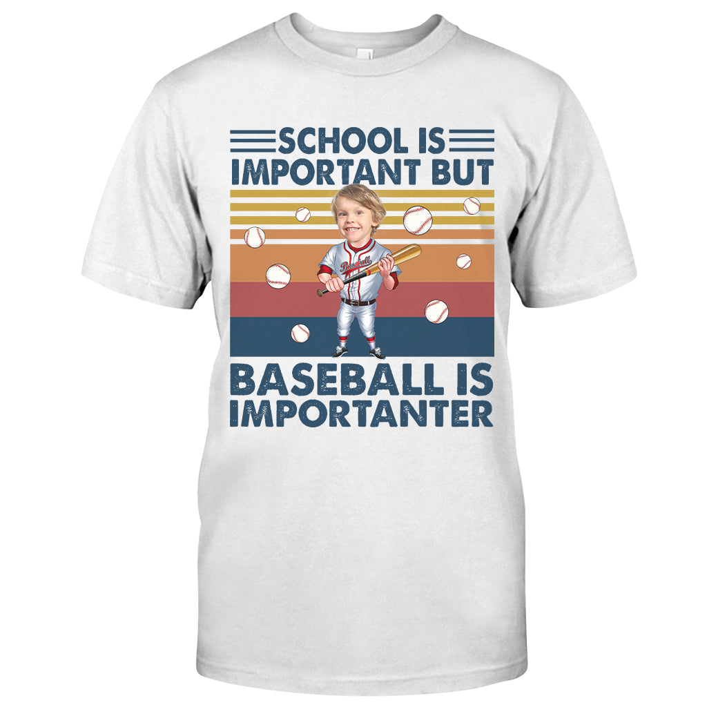 L'école est importante, mais… - T-shirt et sweat à capuche de baseball personnalisés