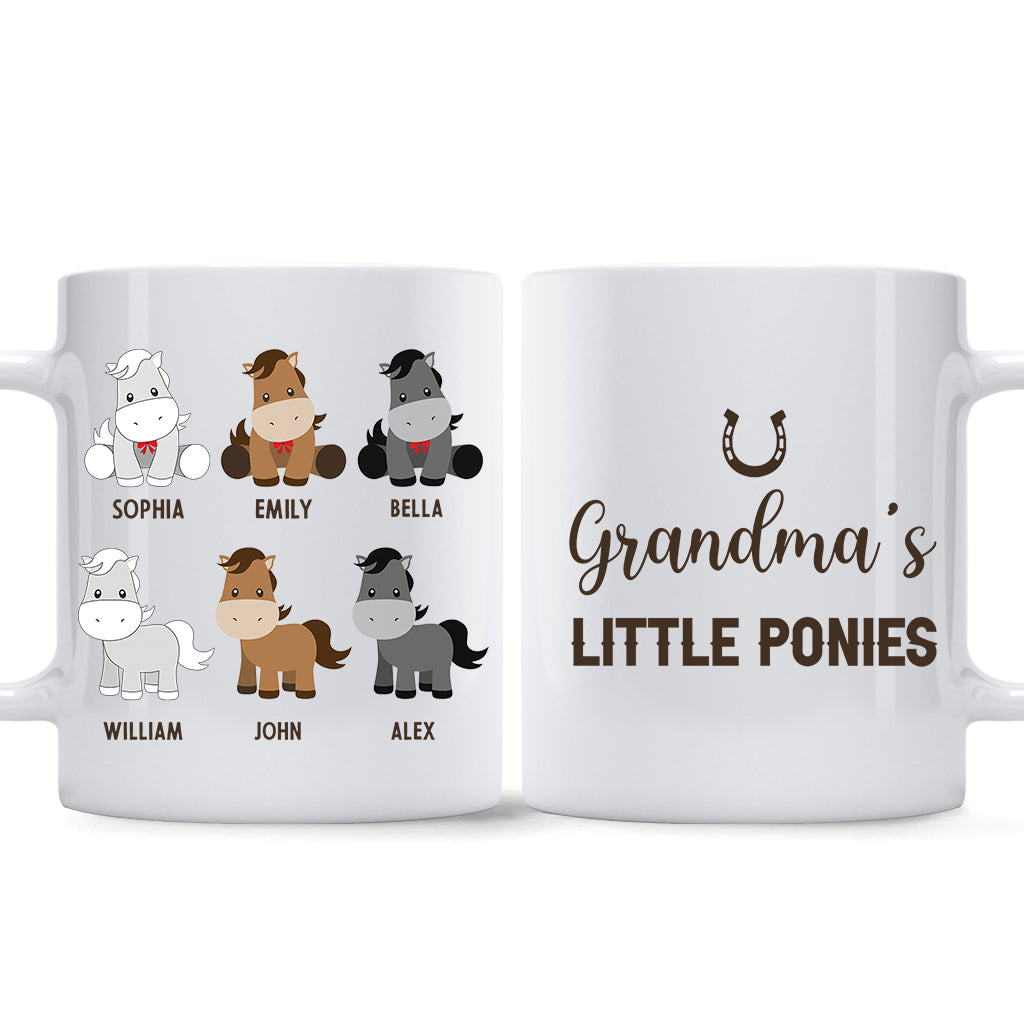 Les Petits Poneys de Papa - Cadeau sur le thème des chevaux pour papa, grand-père, mari, lui - Mug personnalisé