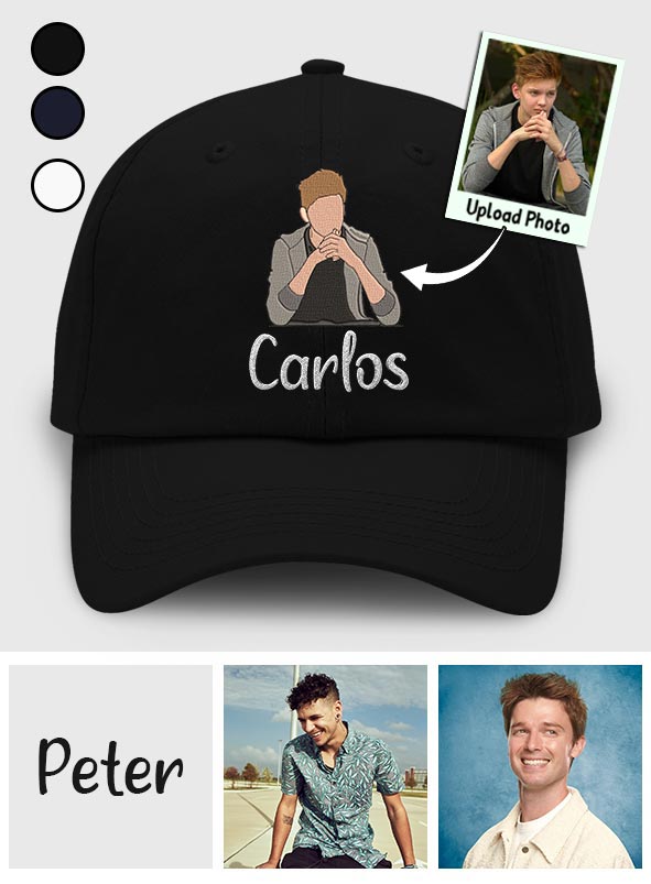 Casquette classique brodée personnalisée avec photo 2D - Oncle