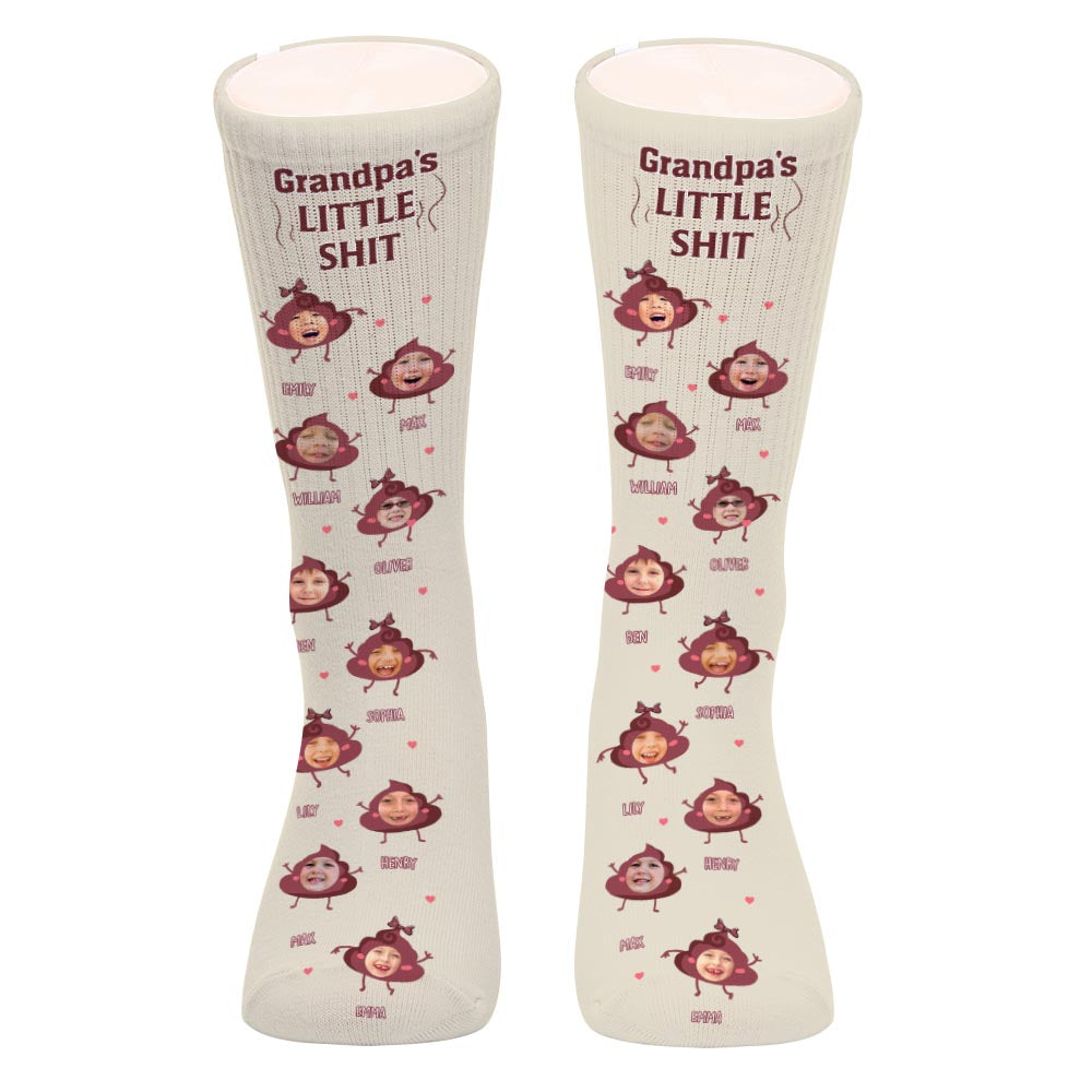 Chaussettes personnalisées « Papa Petits cons » - Cadeau pour papa, grand-mère, grand-père, maman, oncle, tante, frère, sœur