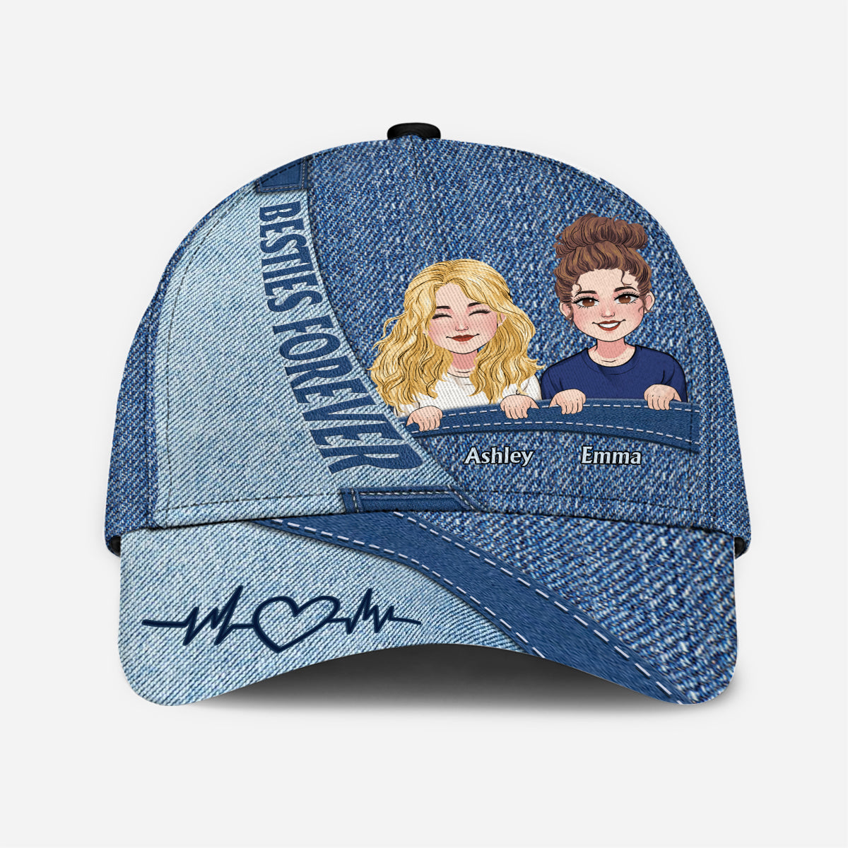 Meilleures amies pour toujours - Casquette classique personnalisée pour meilleures amies