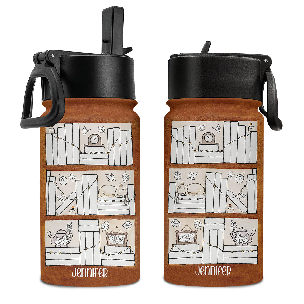 Four Seasons Reading Tracker - Personalized Book Kids Water Bottle