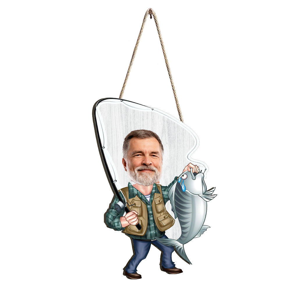 J'adore la pêche - Panneau en bois personnalisé sur le thème de la pêche
