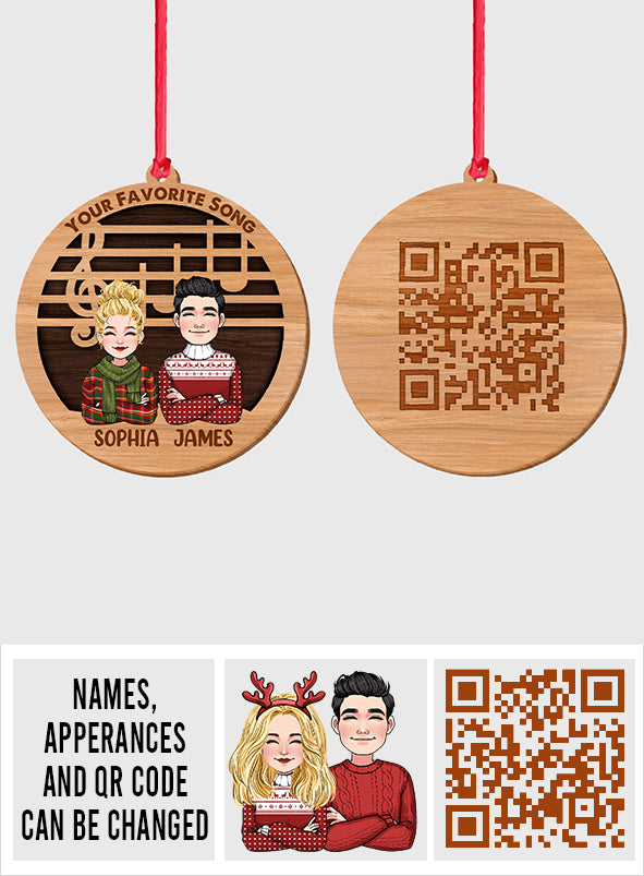 Notre chanson préférée - Ornement personnalisé pour couple