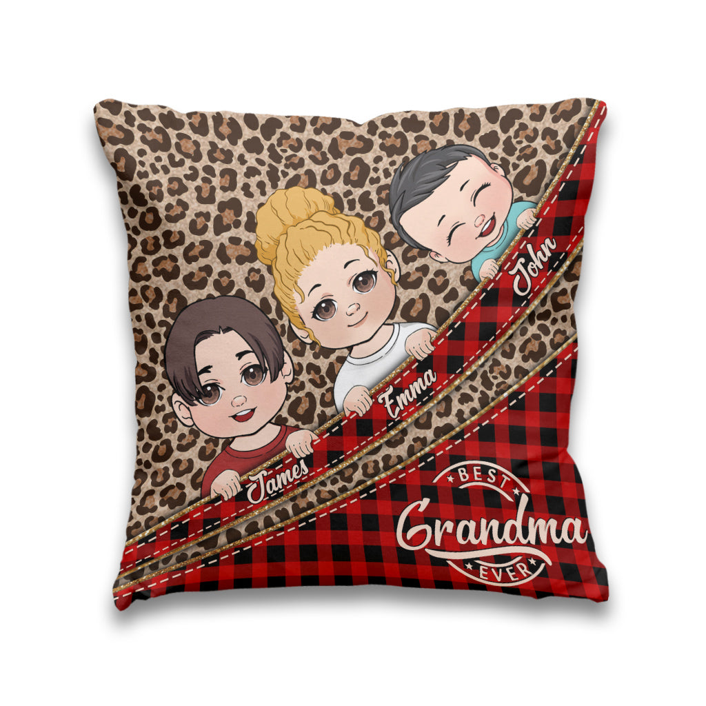 Meilleure grand-mère du monde - Coussin décoratif personnalisé « Grand-mère »