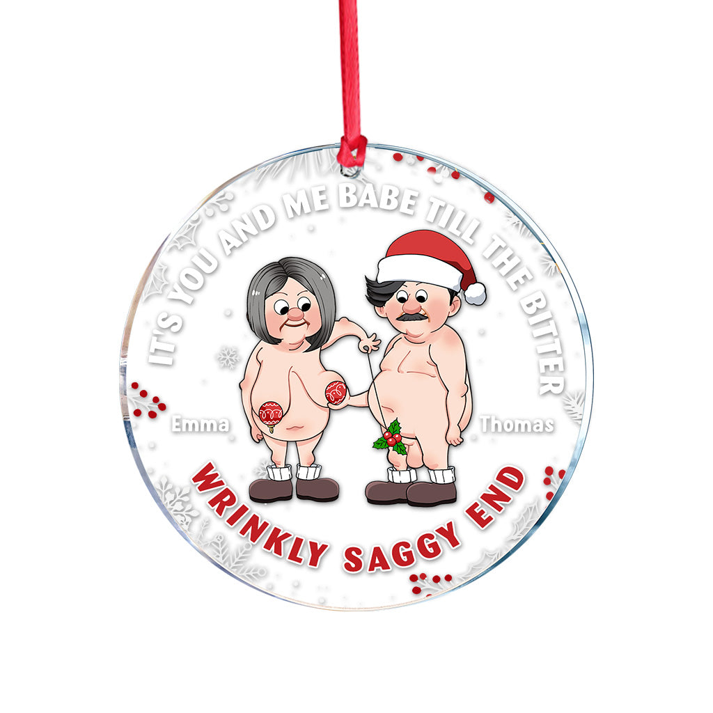 L'extrémité amère, ridée et affaissée - Ornement transparent personnalisé pour couple