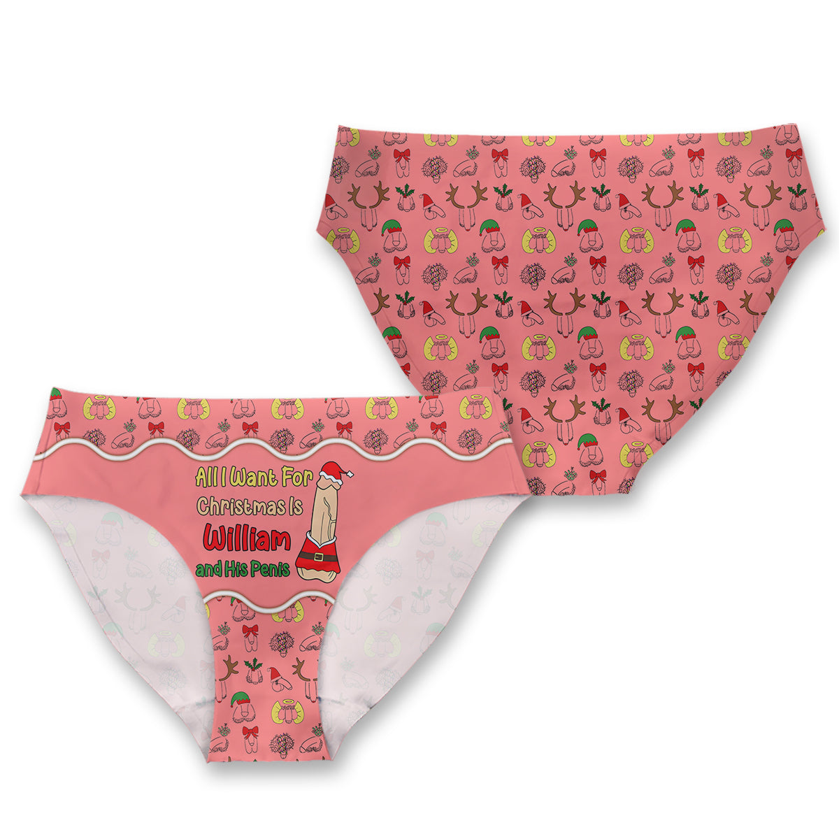 Tout ce que je veux pour Noël - Culottes personnalisées pour couples de femmes