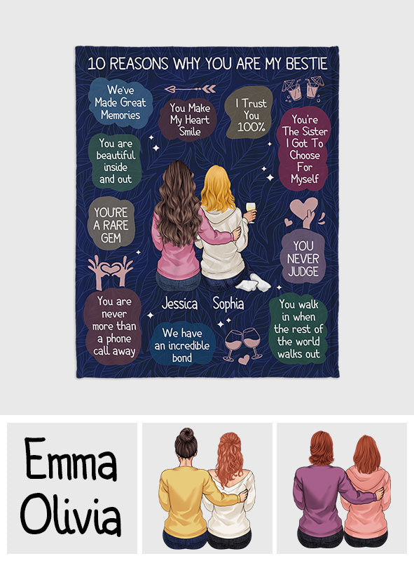 Tu es ma meilleure amie - Couverture personnalisée pour meilleure amie