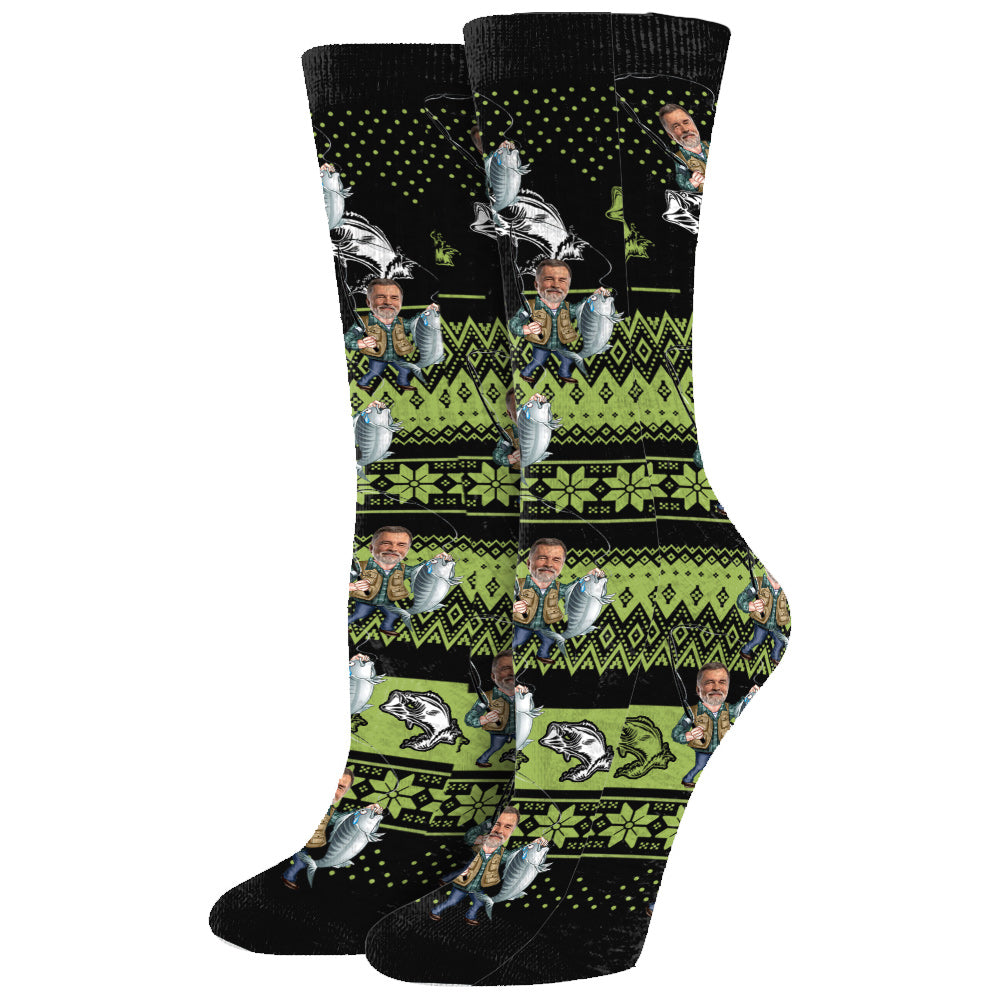 Passionné de pêche ? Chaussettes de pêche personnalisées