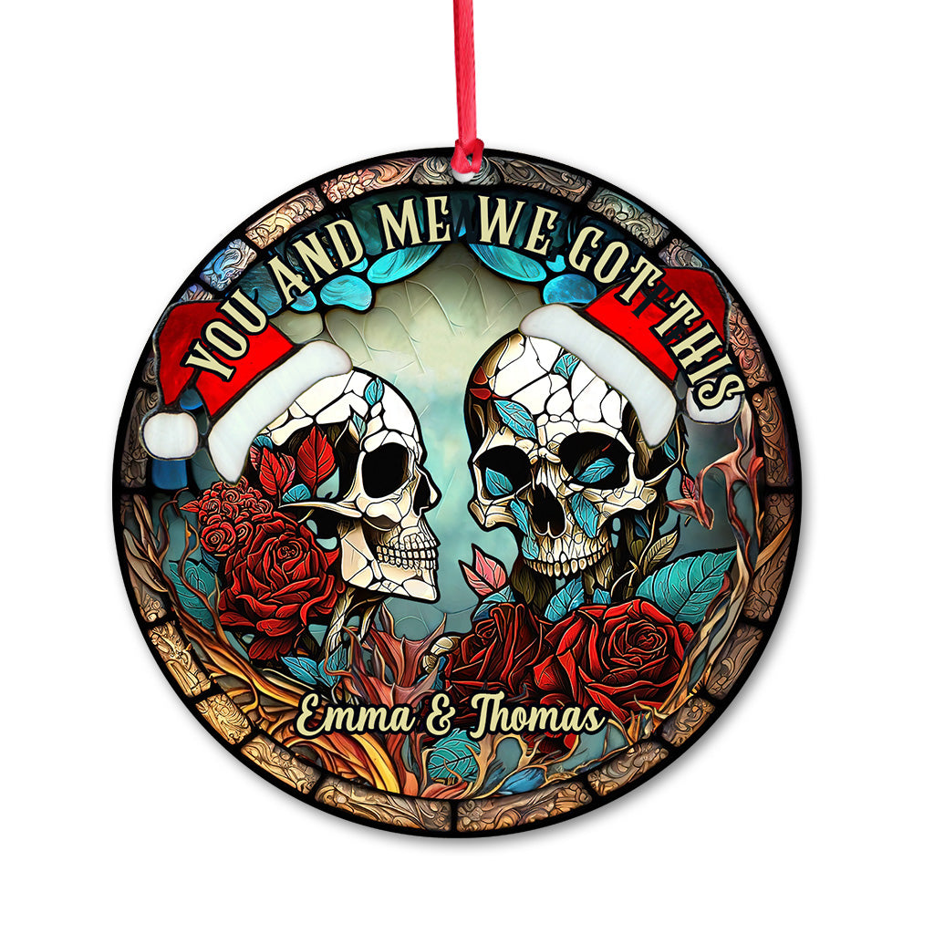 Couple de crânes - Ornement de crâne personnalisé
