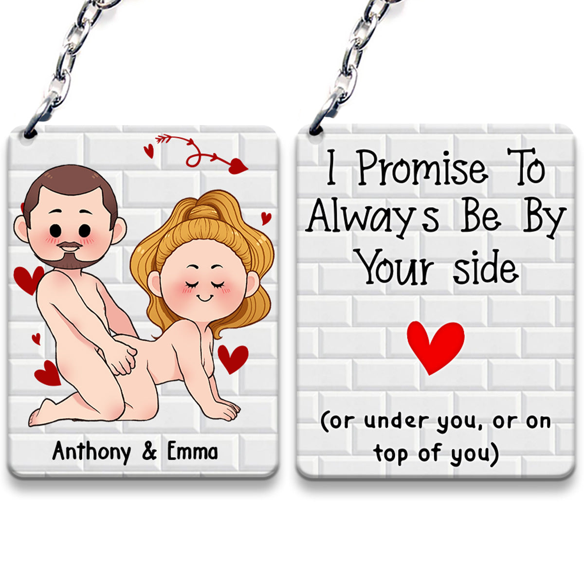 Je veux juste que tu sois heureux - Cadeau pour couple (mari, femme, petit ami, petite amie) - Porte-clés personnalisé