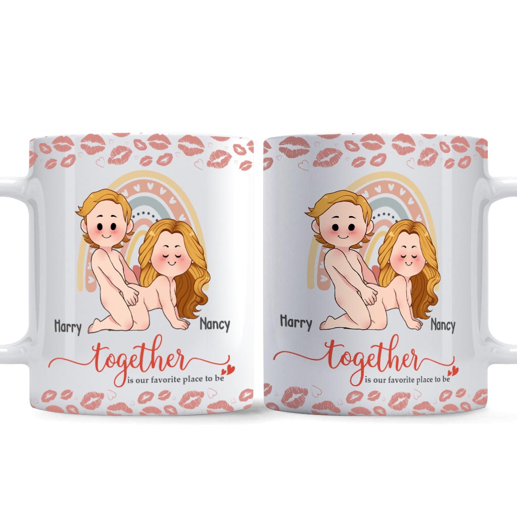 Être ensemble, c'est notre endroit préféré - Mug personnalisé pour couple