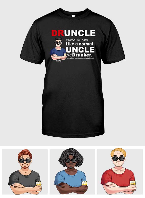Druncle - T-shirt et sweat à capuche personnalisés pour oncle