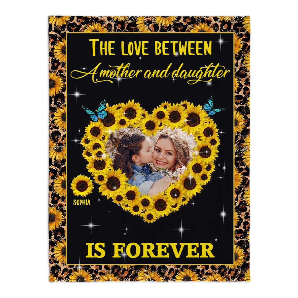 Chaque fois que tu touches ce cœur - Cadeau pour maman, épouse - Couverture personnalisée