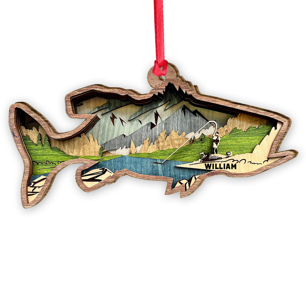 Pêche au bar - Ornement de pêche personnalisé