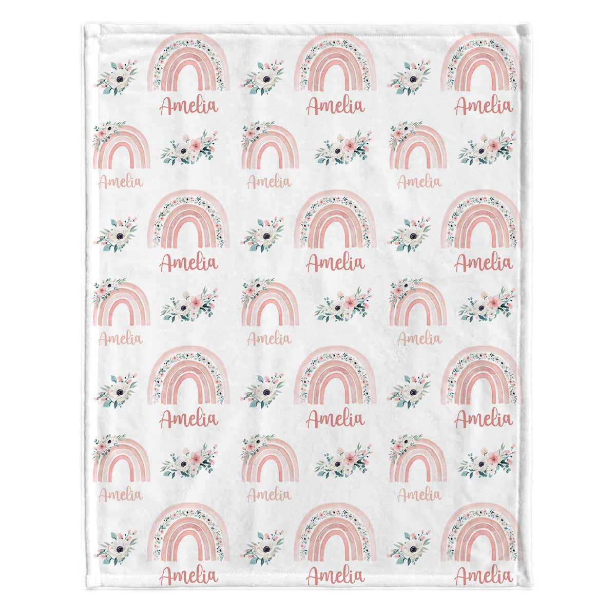 Retro Rainbow Custom Name - Personalized granddaughter Blanket