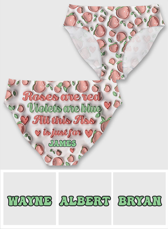 Les roses sont rouges, les violettes sont bleues - cadeau pour femme, petite amie - Culottes personnalisées pour femmes