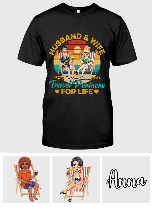 Partenaires de voyage pour la vie - T-shirt et sweat à capuche de voyage personnalisés