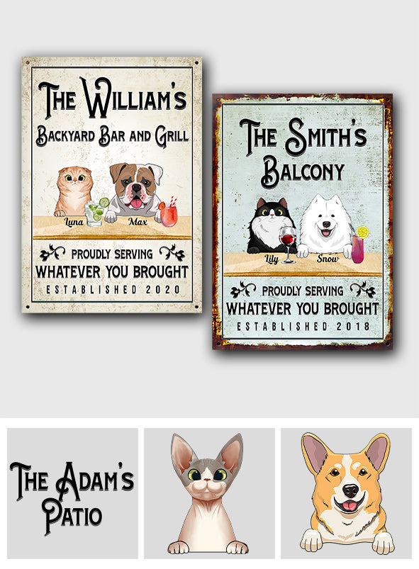 Welcome To Our Backyard - Personalized Backyard Rectangle Metal Sign