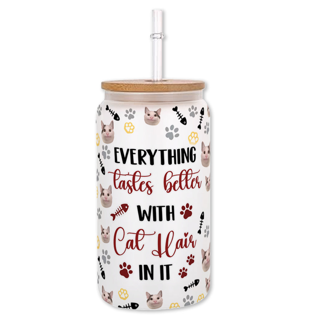 Tout a meilleur goût - Verre à chat personnalisé