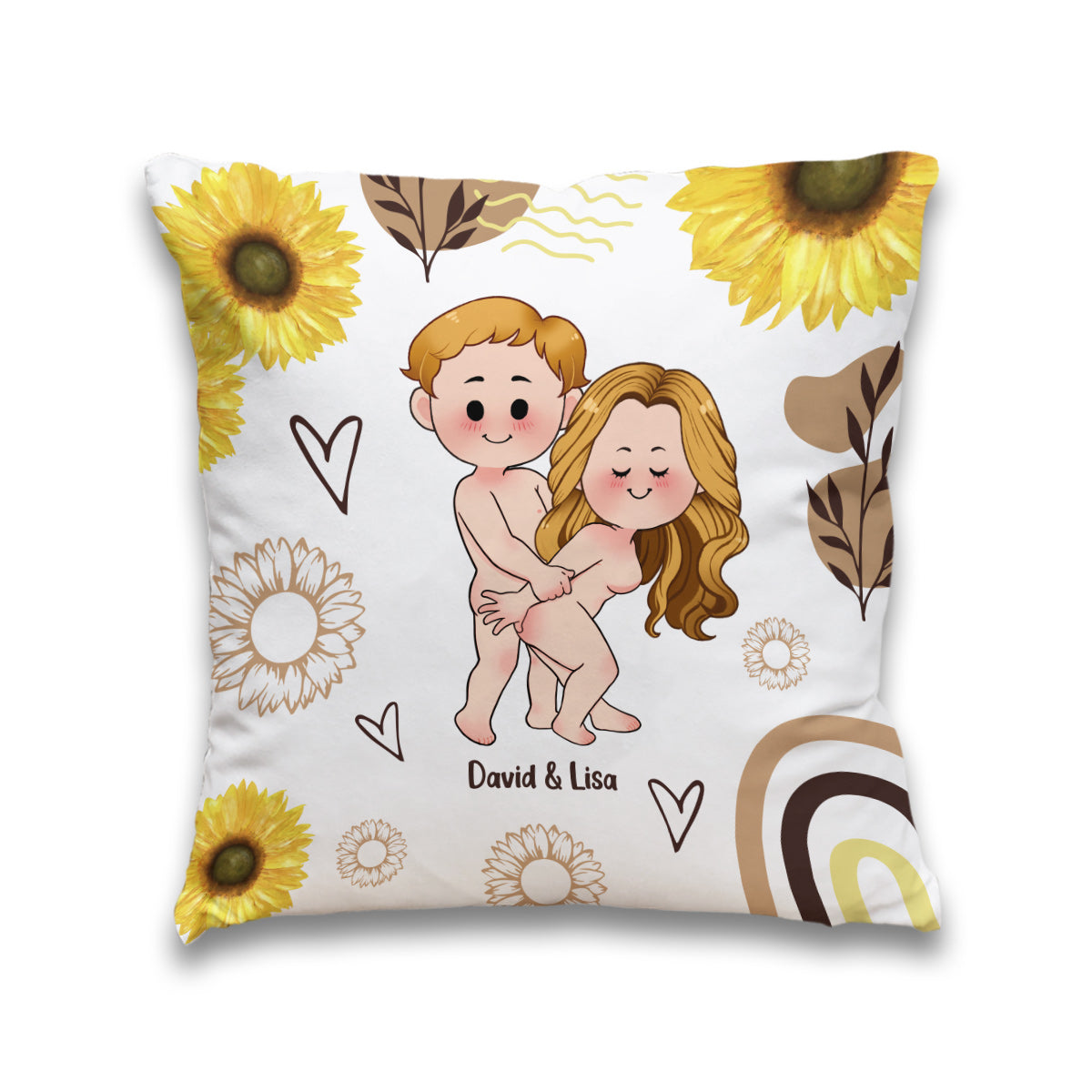 Tu es mon soleil et ma pluie - Coussin décoratif personnalisé pour couple