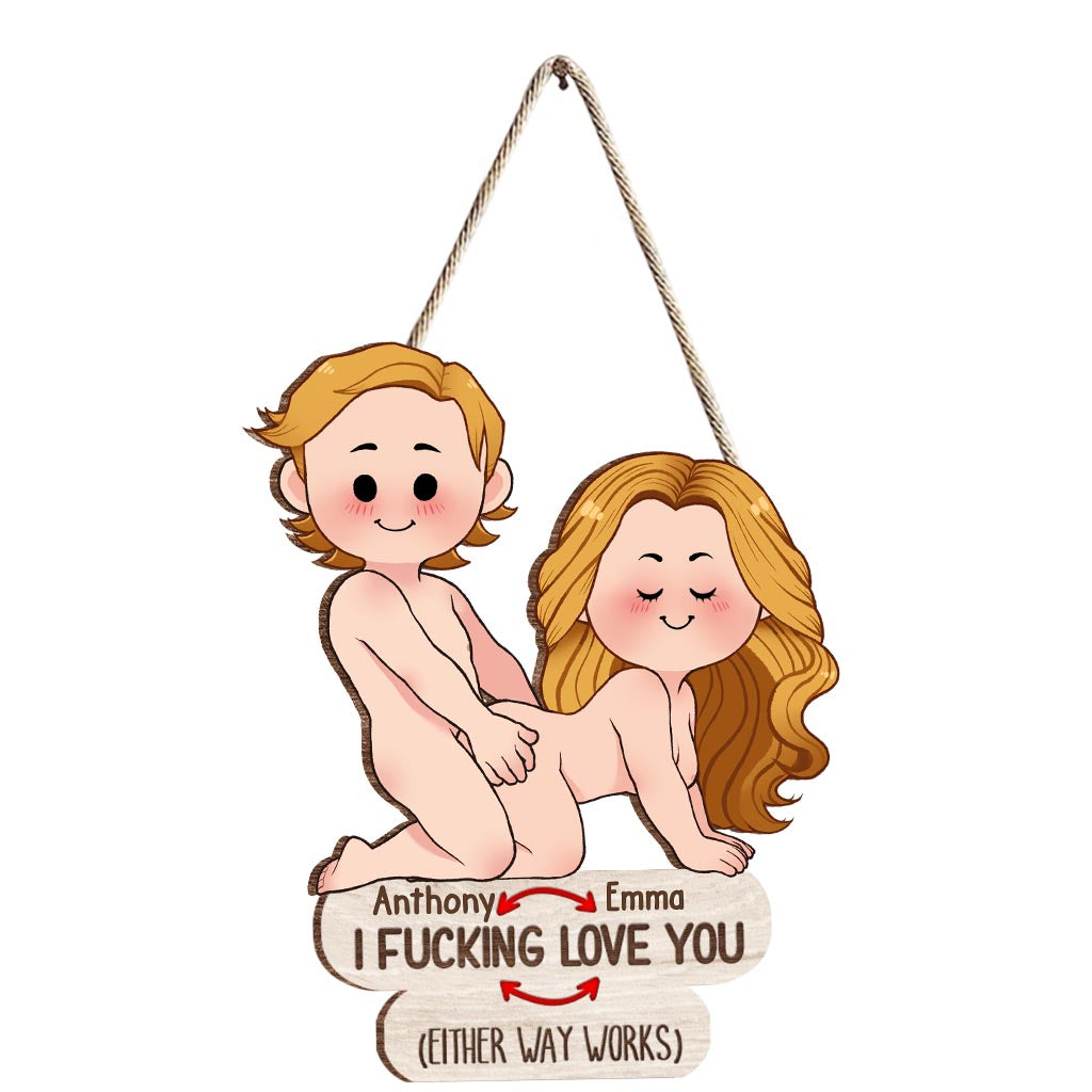 Je t'aime - cadeau pour mari, femme, petit ami, petite amie - Panneau en bois personnalisé - Forme sur mesure