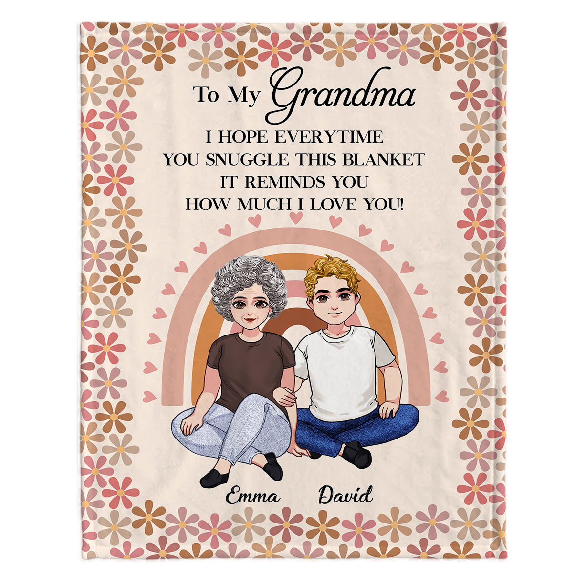 Nous espérons que vous apprécierez cette couverture à chaque fois que vous la serrerez contre vous - Cadeau pour maman, grand-mère - Couverture personnalisée