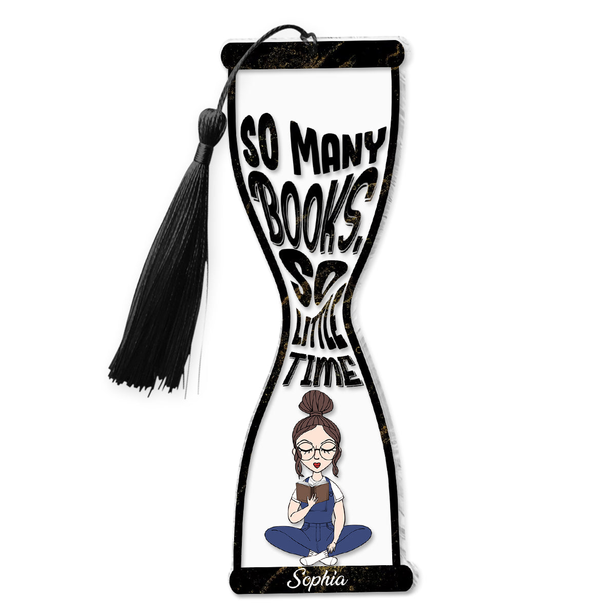 So Many Book So Little Time - Personalized Book Bookmark
