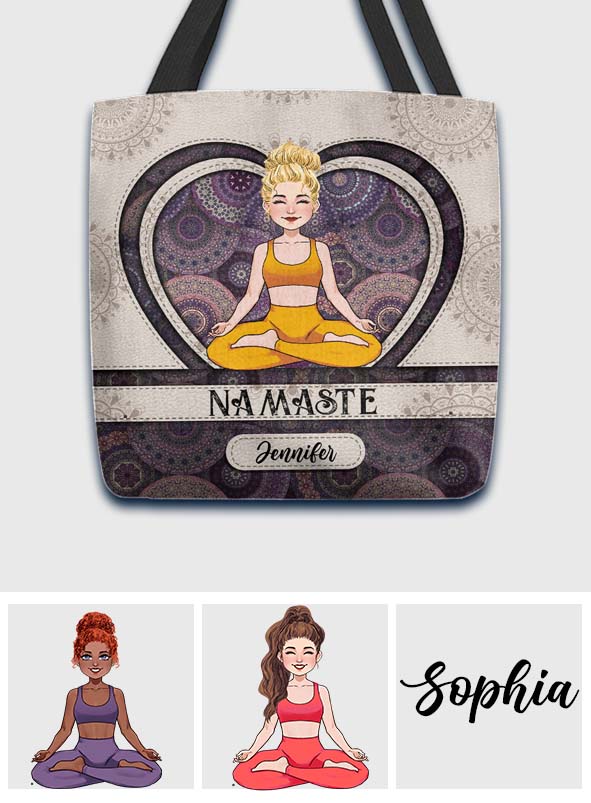 Namaste - Sac fourre-tout de yoga personnalisé